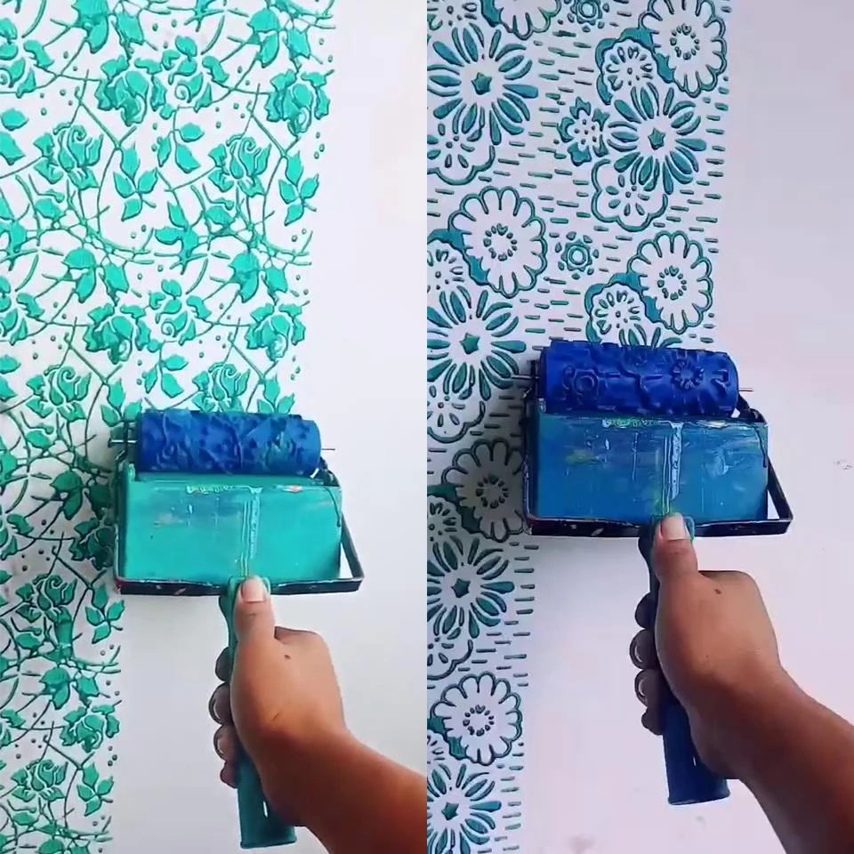 3D Patroon Verfroller Borstel Set