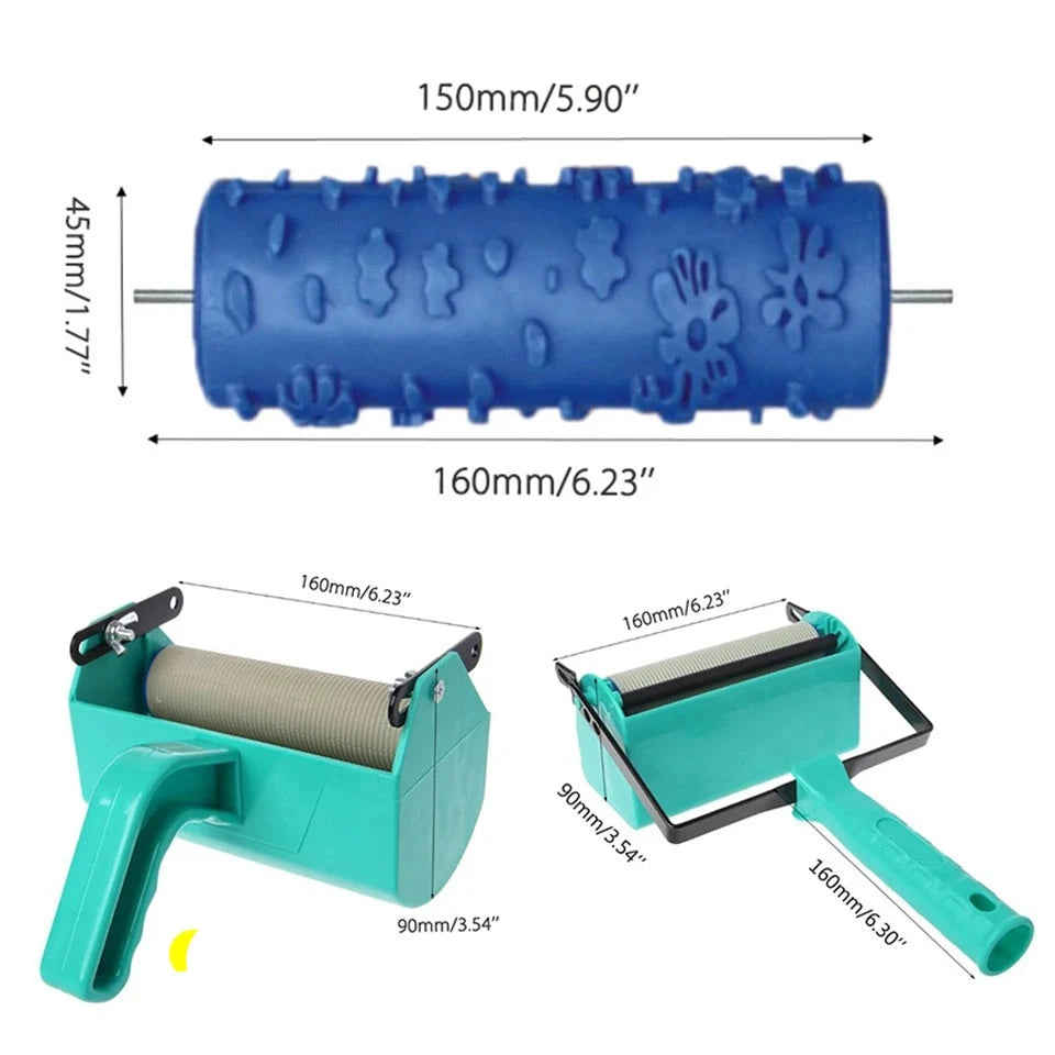 3D Patroon Verfroller Borstel Set